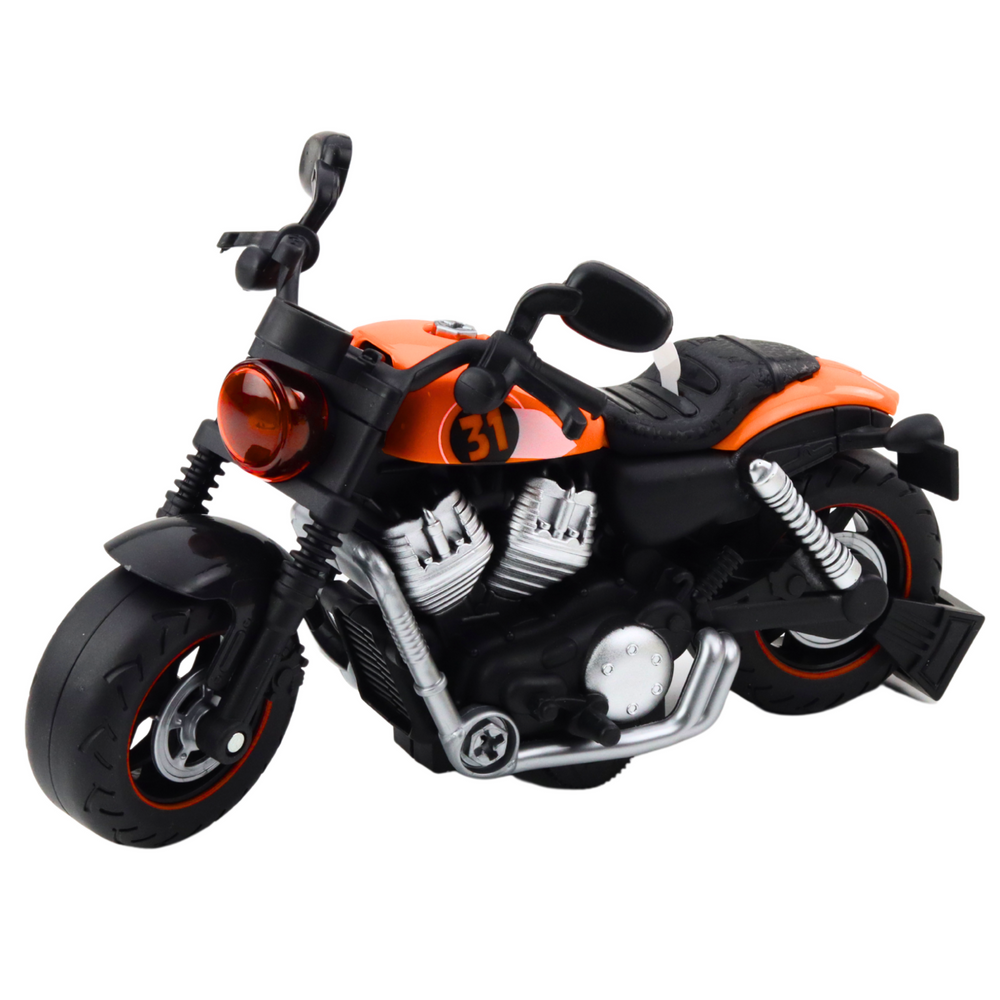 Konstrukční motorka pro děti se zvukovými a svítícími efekty oranžová - Obrázek 2