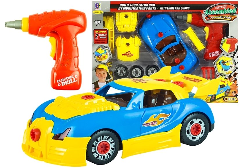 Konstrukční sada - auto s vrtačkou