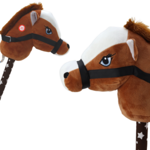 Kůň na tyči Hobby Horse krátkosrstý se zvuky tmavě hnědý