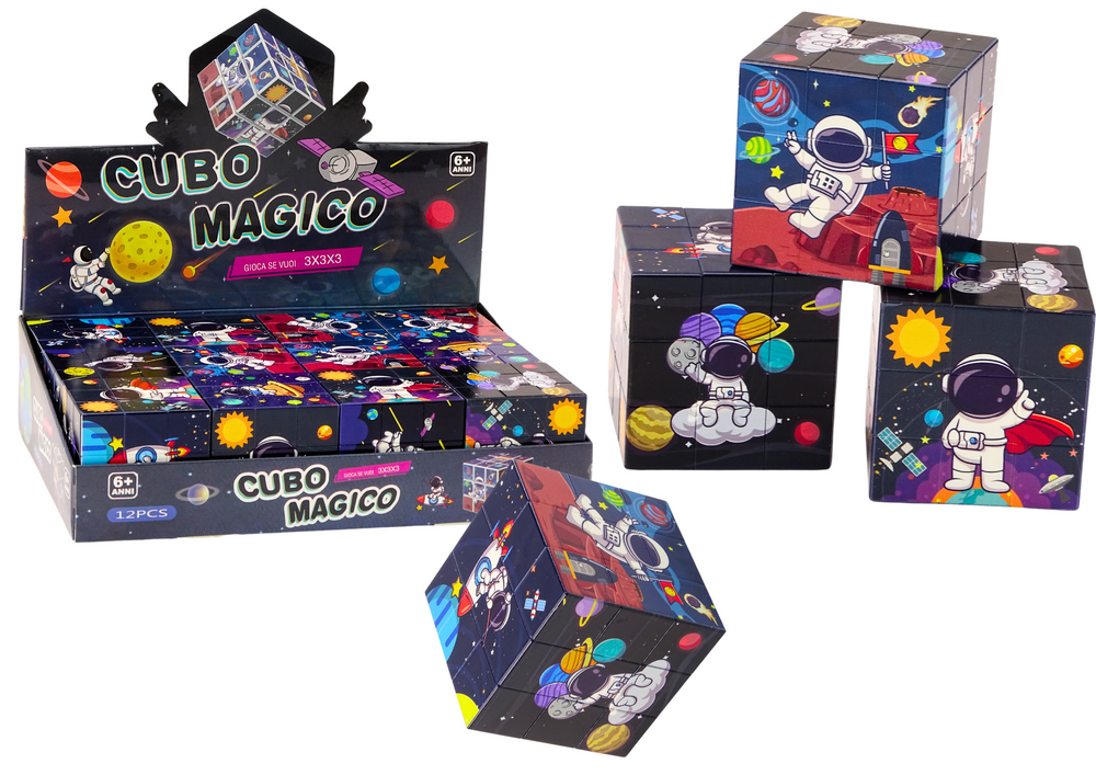 Magická kostka vzdělávací puzzle vesmír logická hra