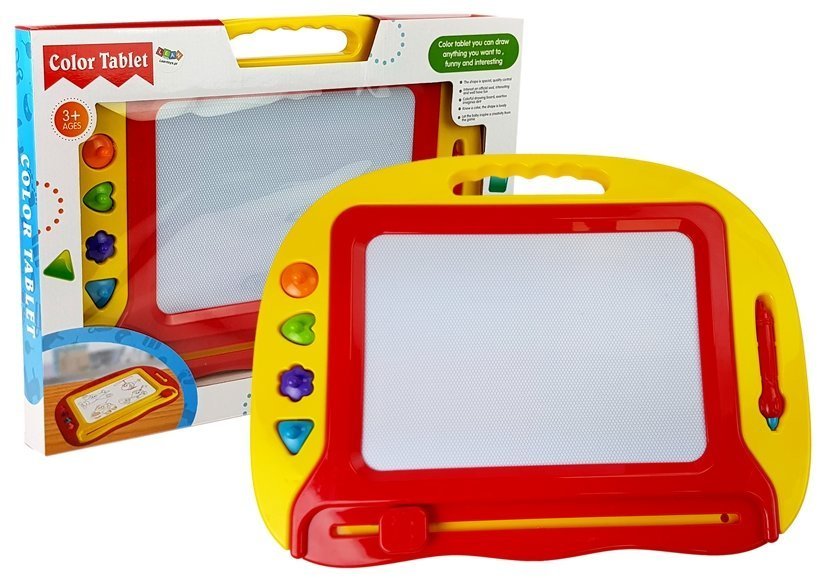 Magnetická kreslící tabule s razítky červená