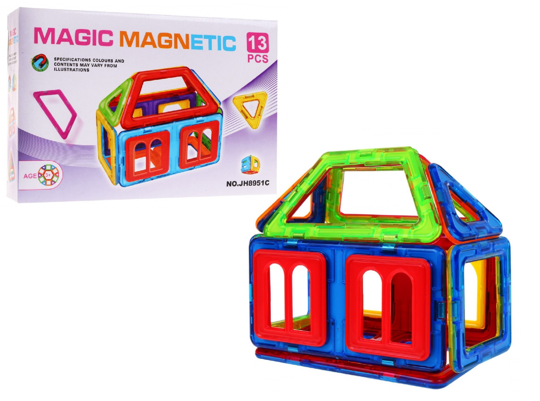 Magnetická stavebnice 13 dílů - Obrázek 2