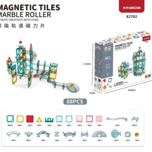 Magnetická stavebnice kuličková dráha 88 dílů