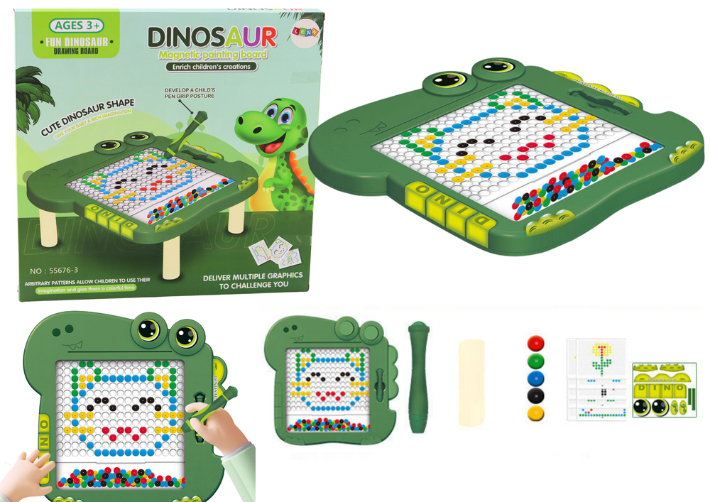 Magnetická vzdělávací tabule Dino zelená
