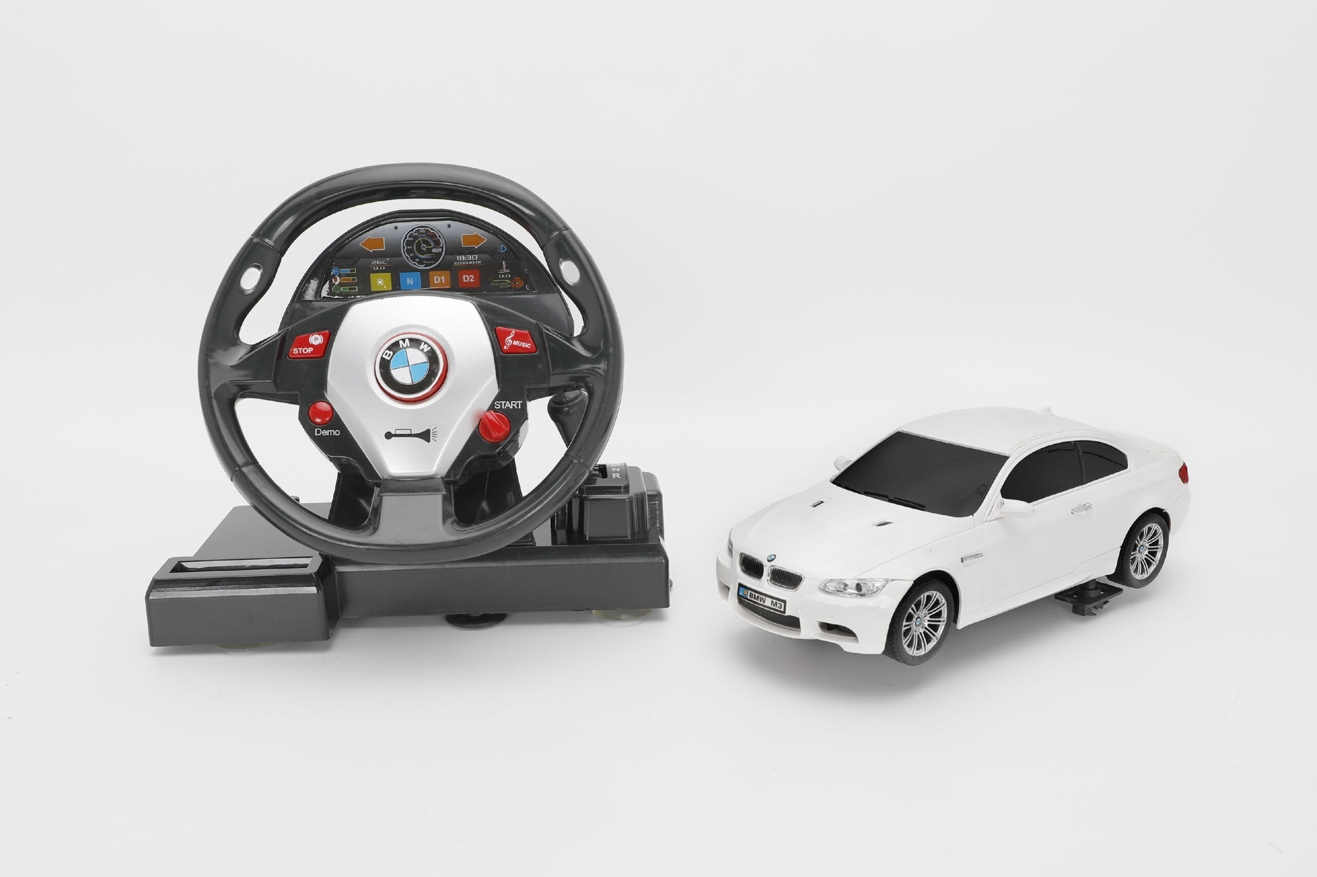Mamido Autíčko na dálkové BMW M3 1:18 s volantovým ovládáním bílé MT1327 - Obrázek 2