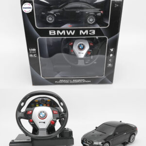 Mamido Autíčko na dálkové BMW M3 1:18 s volantovým ovládáním černé