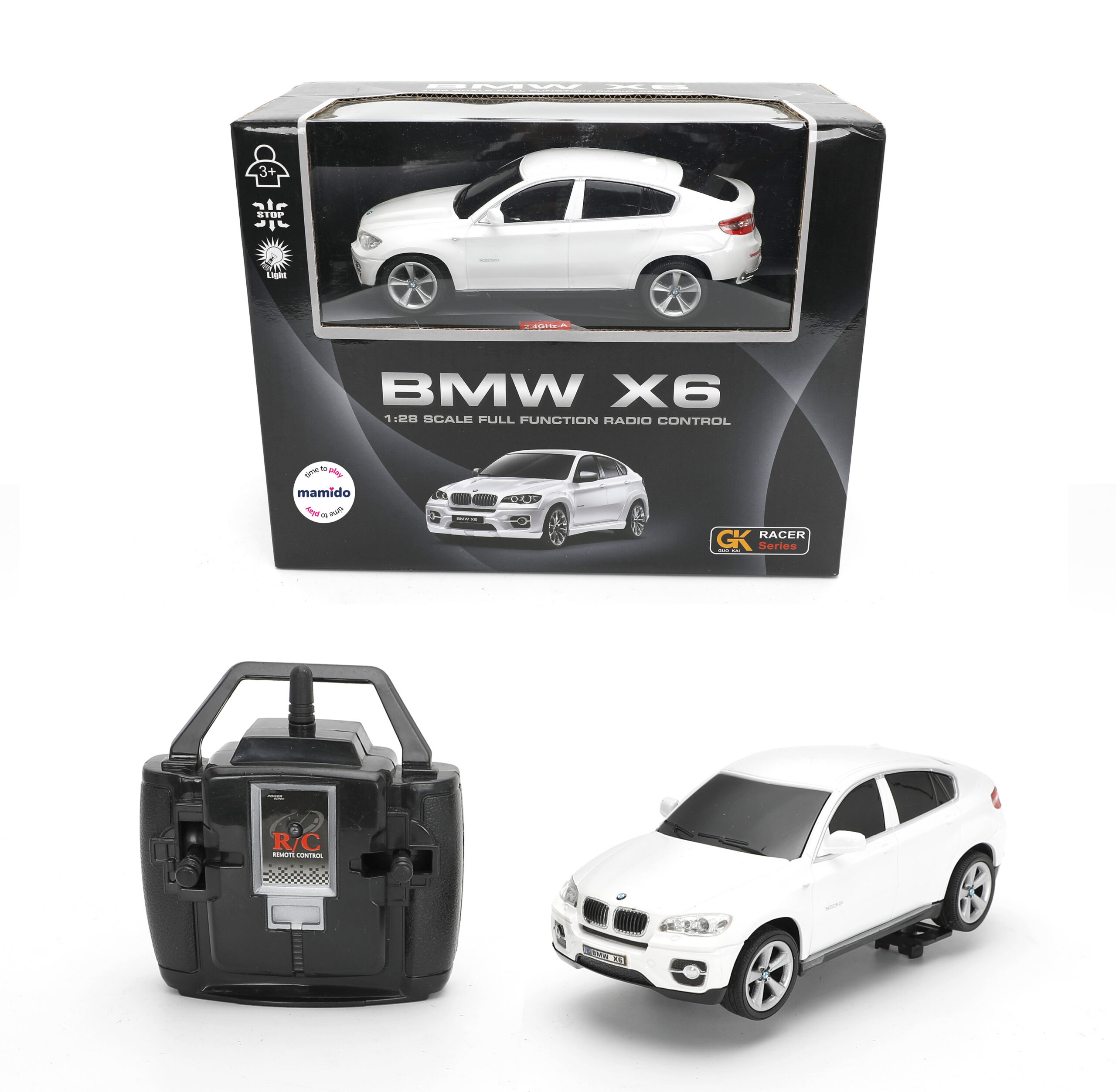 Mamido Autíčko na dálkové SUV BMW X6 1:28 se světly bílé