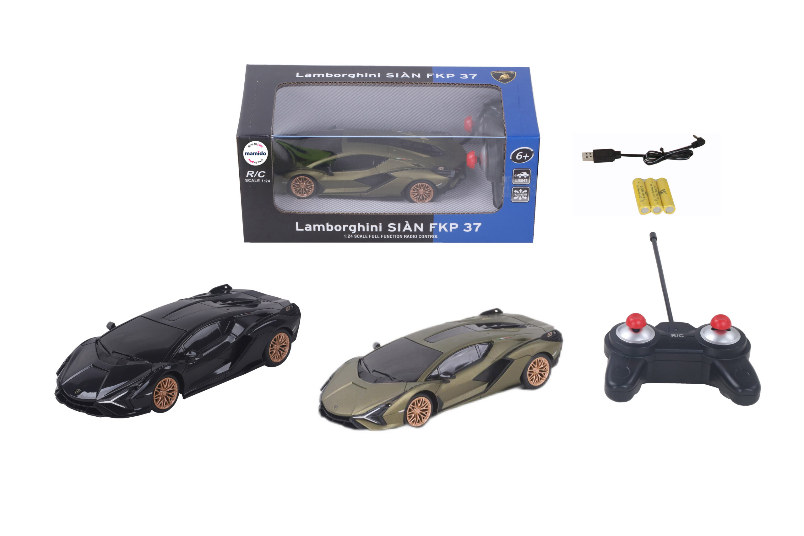 Mamido Auto na dálkové ovládání LAMBORGHINI SIAN FKP 37 R/C 1:24 zelené - Obrázek 2