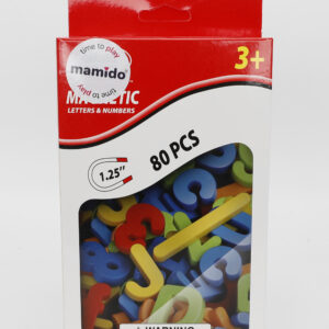 Mamido Barevná magnetická písmena a čísla 80 dílů