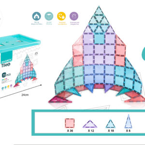 Mamido Barvená magnetická stavebnice 72 dílů v boxu Pyramida MT1222