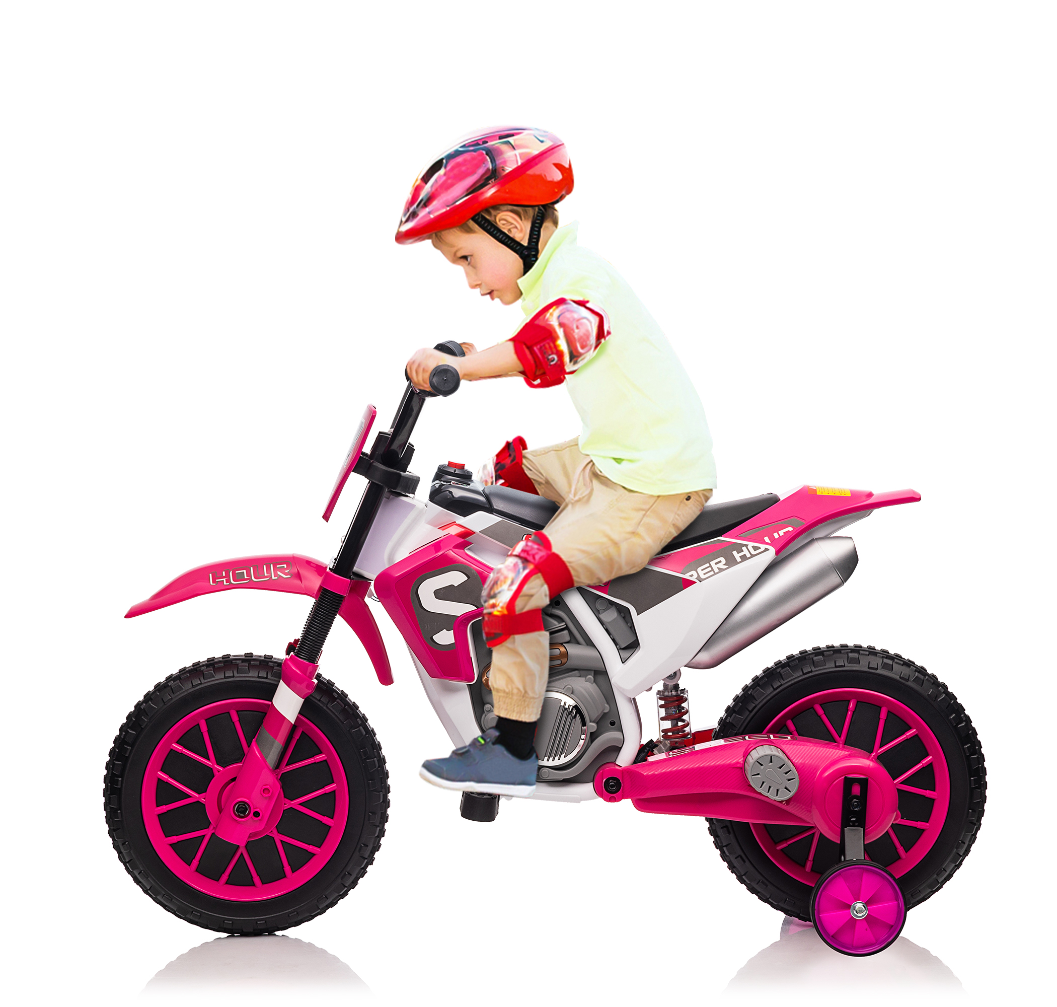 Mamido Dětská elektrická motorka XMX616 růžová | EVA kola | 12V 7Ah - Obrázek 2
