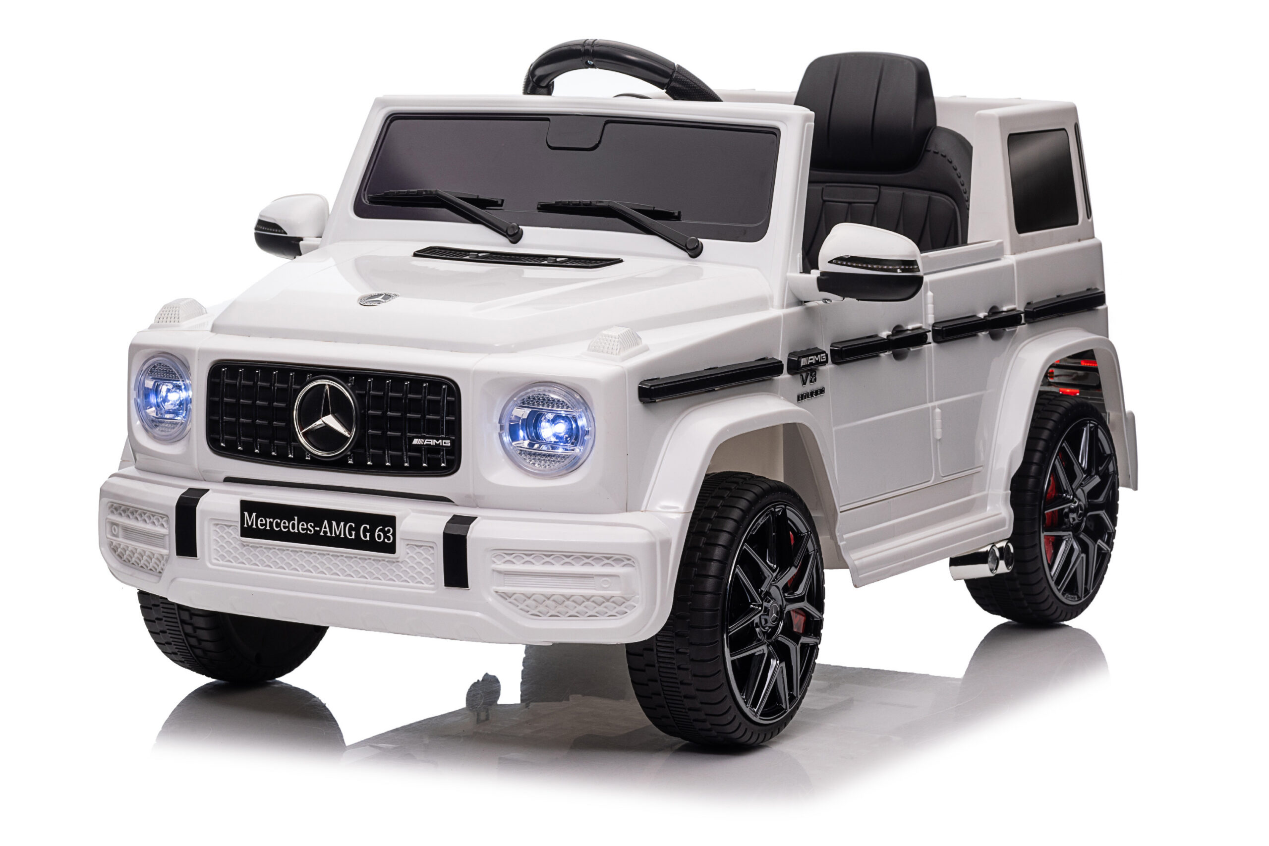 Mamido Dětské elektrické autíčko Mercedes Benz G63 cabrio EVA kola bílé