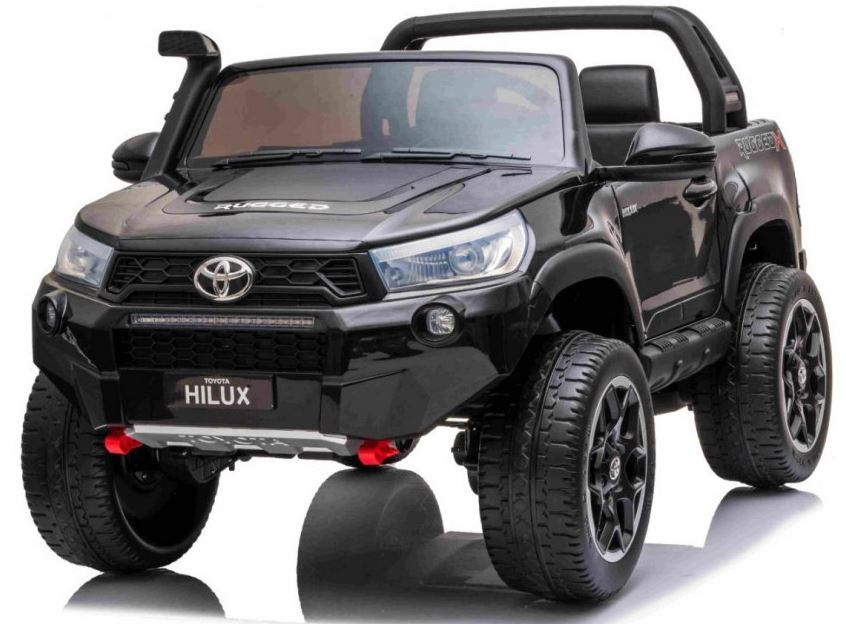 Mamido Dětské elektrické autíčko Toyota Hilux 2x24V7Ah | 4x200W | 4x4 | pro 2 děti | ECO kůže | EVA kola černé