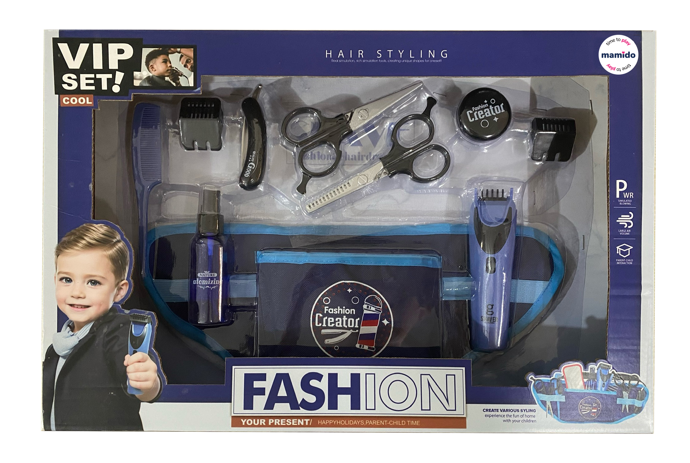 Mamido Dětský barber kadeřnický set s taškou 10 dílů Fashion creator - Obrázek 2