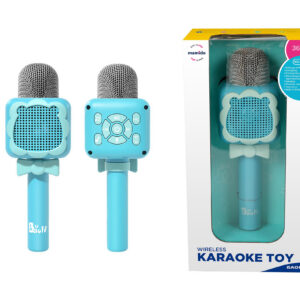Mamido Dětský bezdratový Bluetooth karaoke mikrofon modrý MT1565