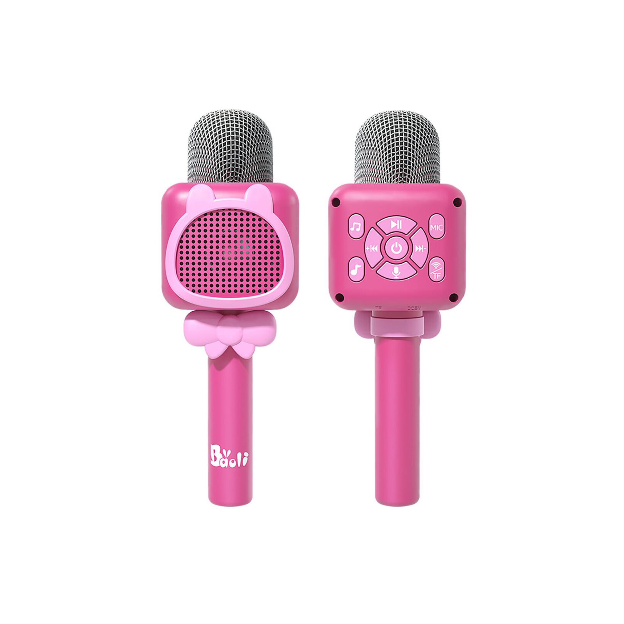 Mamido Dětský bezdratový Bluetooth karaoke mikrofon růžový MT1561 - Obrázek 2