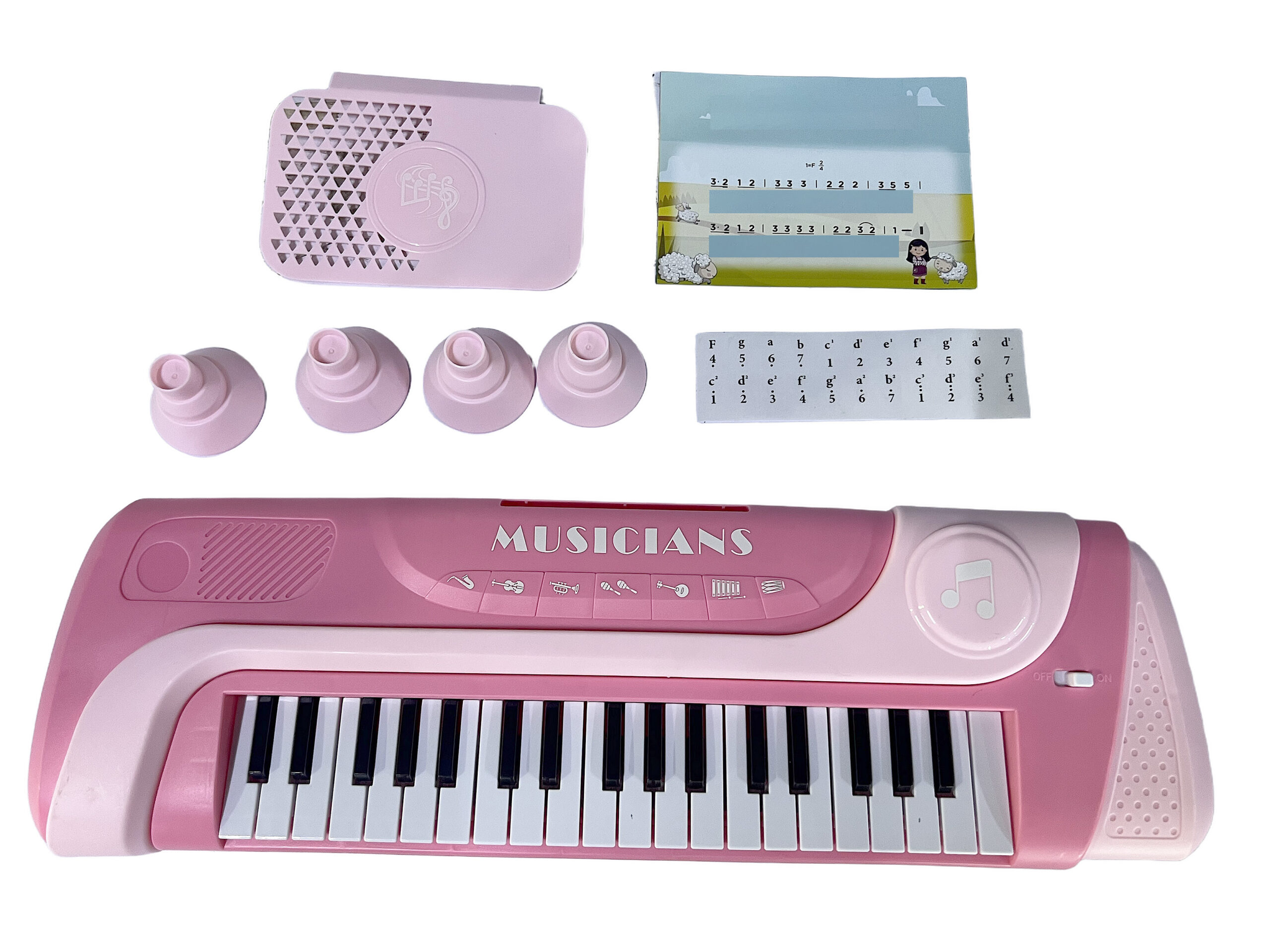 Mamido Dětský elektrický keyboard 37 kláves růžový - Obrázek 2