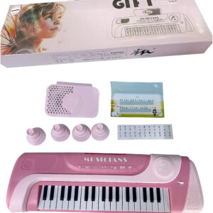 Mamido Dětský elektrický keyboard 37 kláves růžový