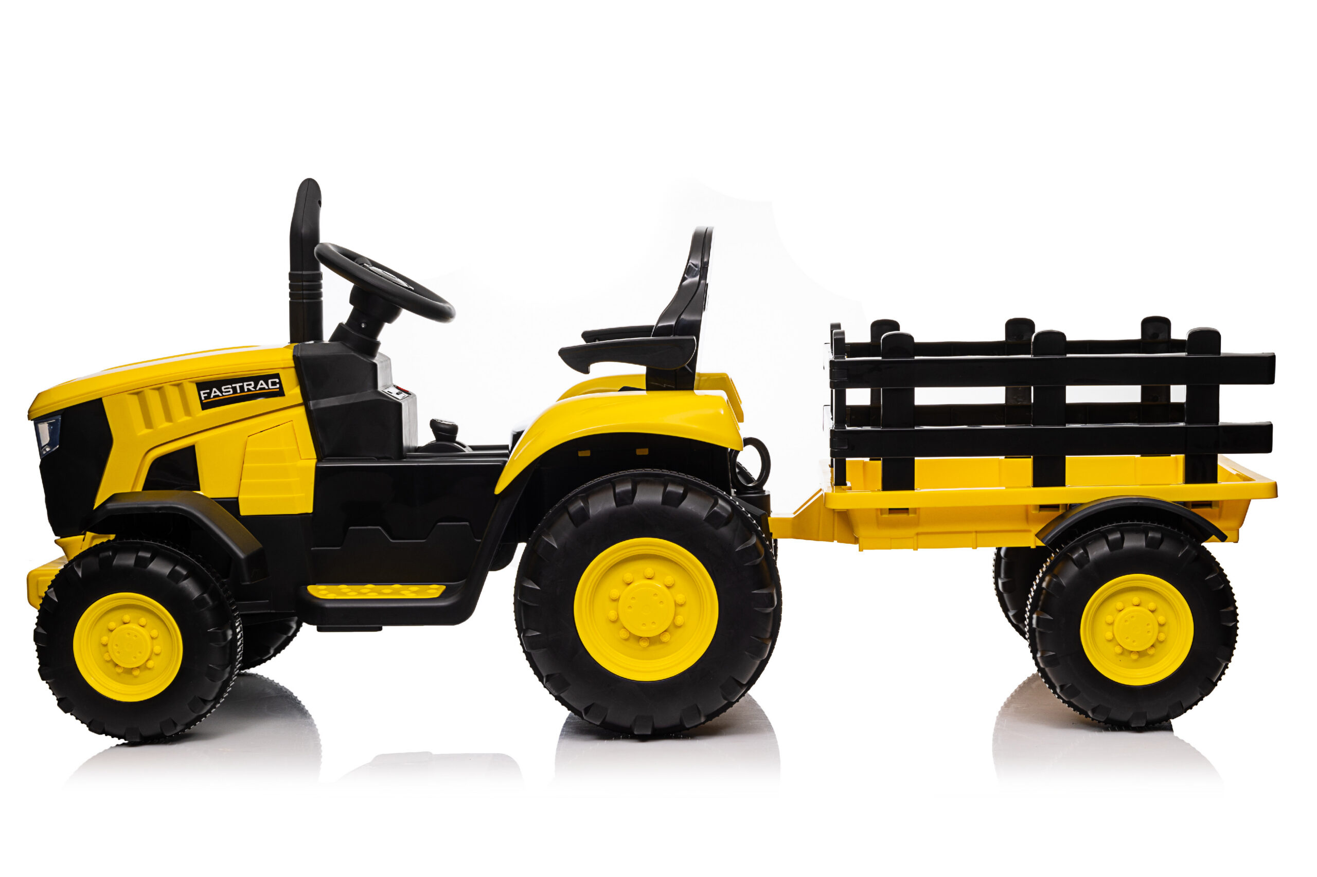 Mamido Dětský elektrický traktor s vlečkou 12V 7Ah žlutý - Obrázek 2