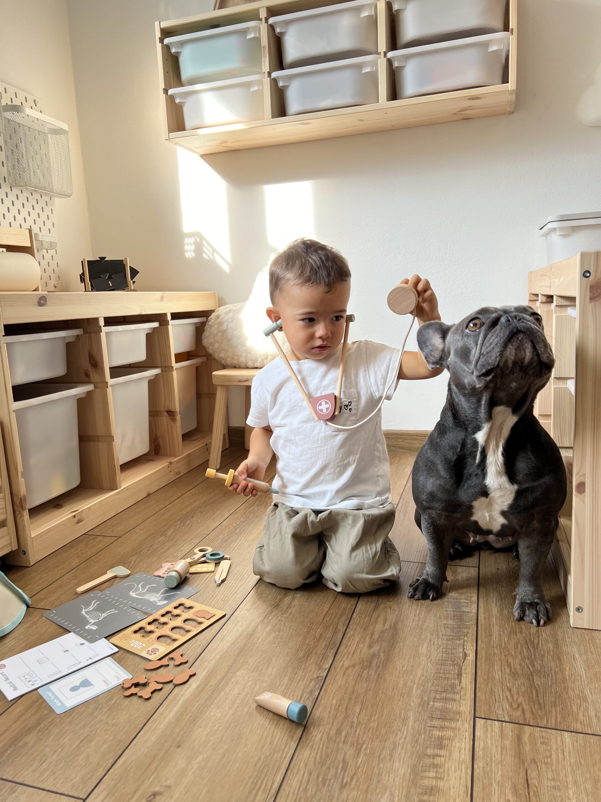 Mamido Dřevěná veterinární sada v kufříku – Malý veterinář - Obrázek 2