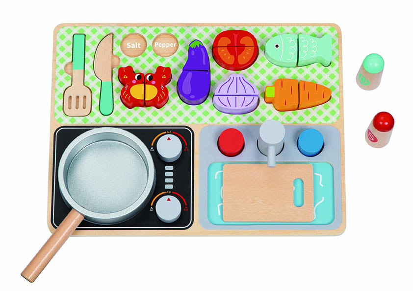 Mamido Dřevěný kuchyňský set – Malý šéfkuchař