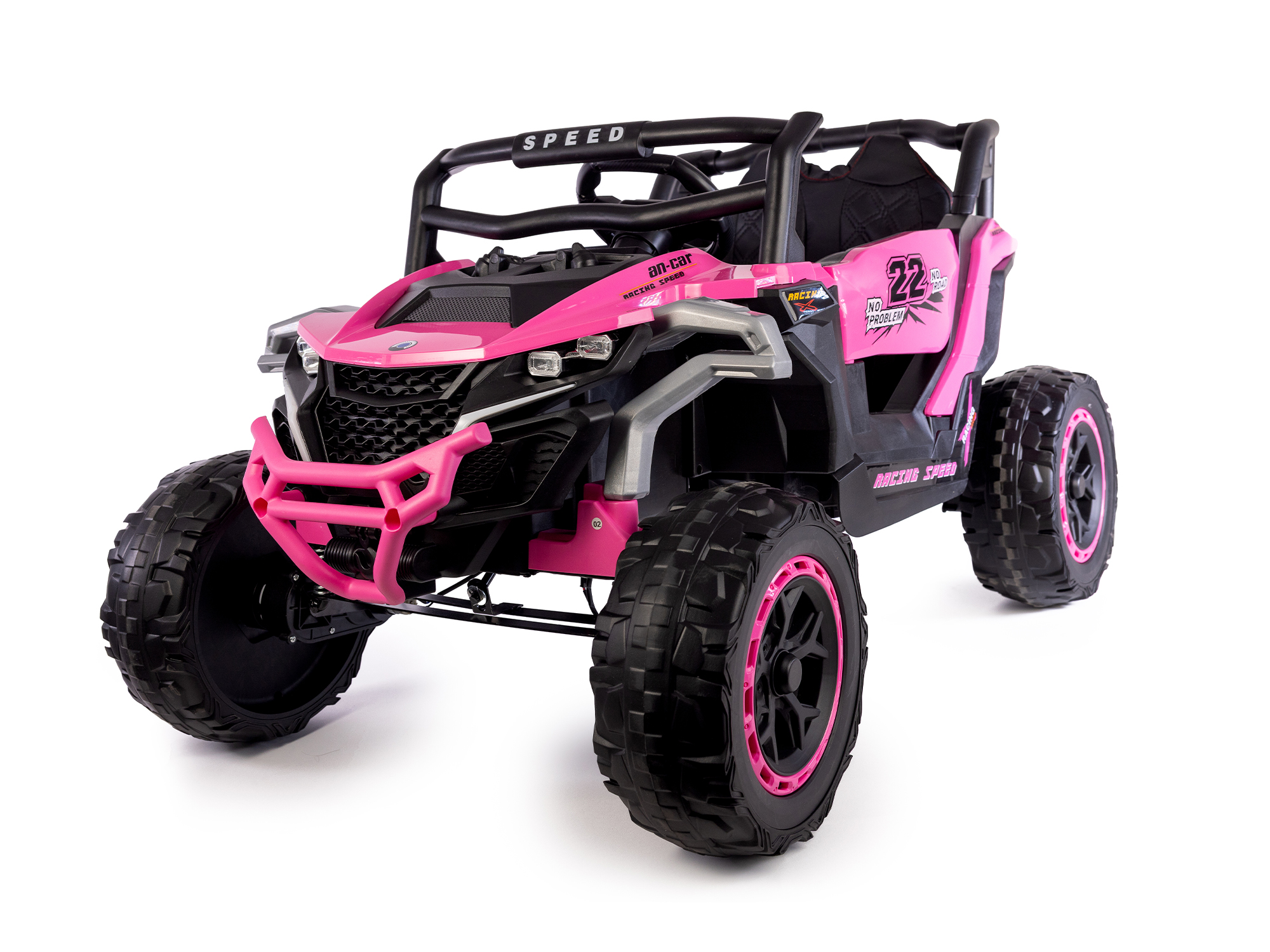 Mamido Elektrické autíčko Buggy Racing Speed 22 růžové | 4x4 | 12V10Ah | 180W | EVA | LED | 2