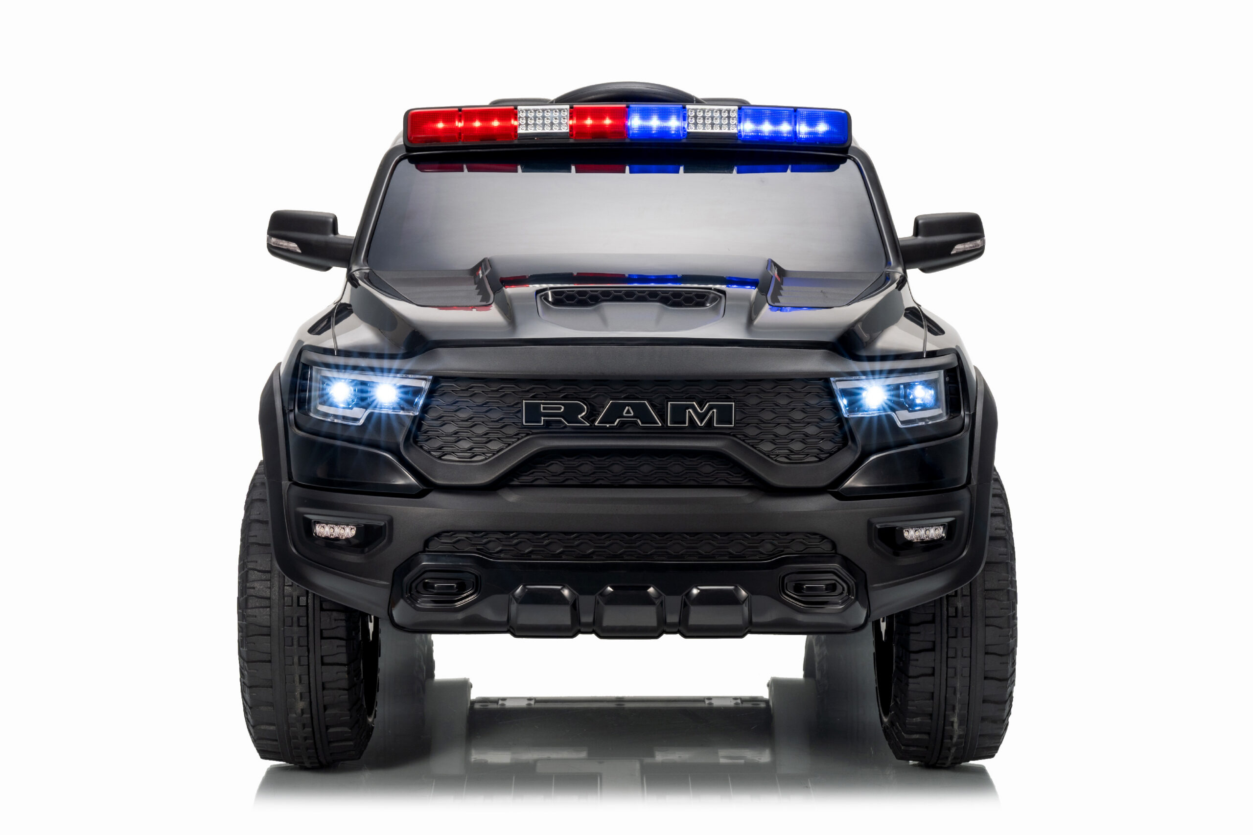 Mamido Elektrické autíčko Dodge Ram černé s majáky 4x4 | 12V10Ah - Obrázek 2