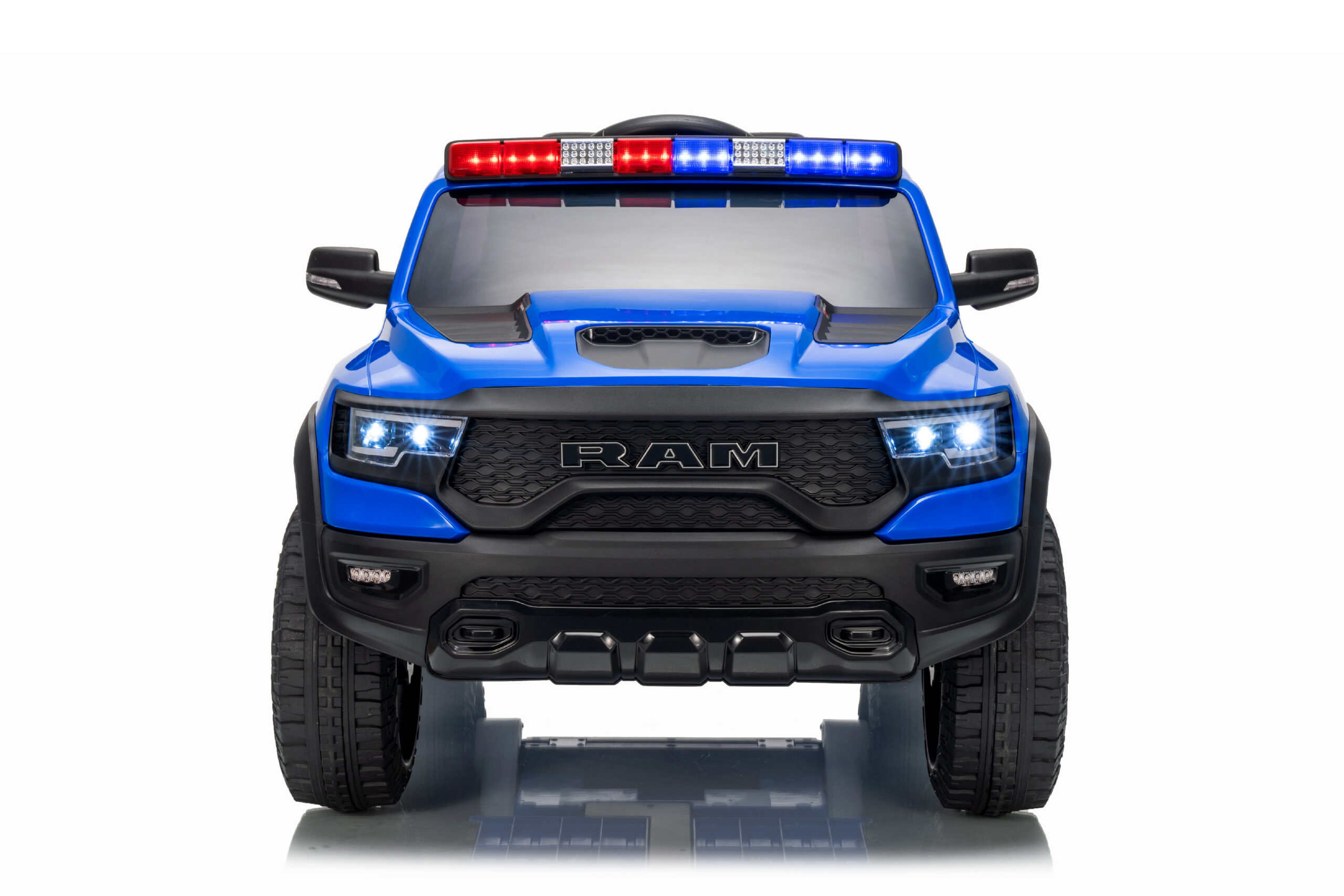 Mamido Elektrické autíčko Dodge Ram modré s majáky 4x4 | 12V10Ah - Obrázek 2