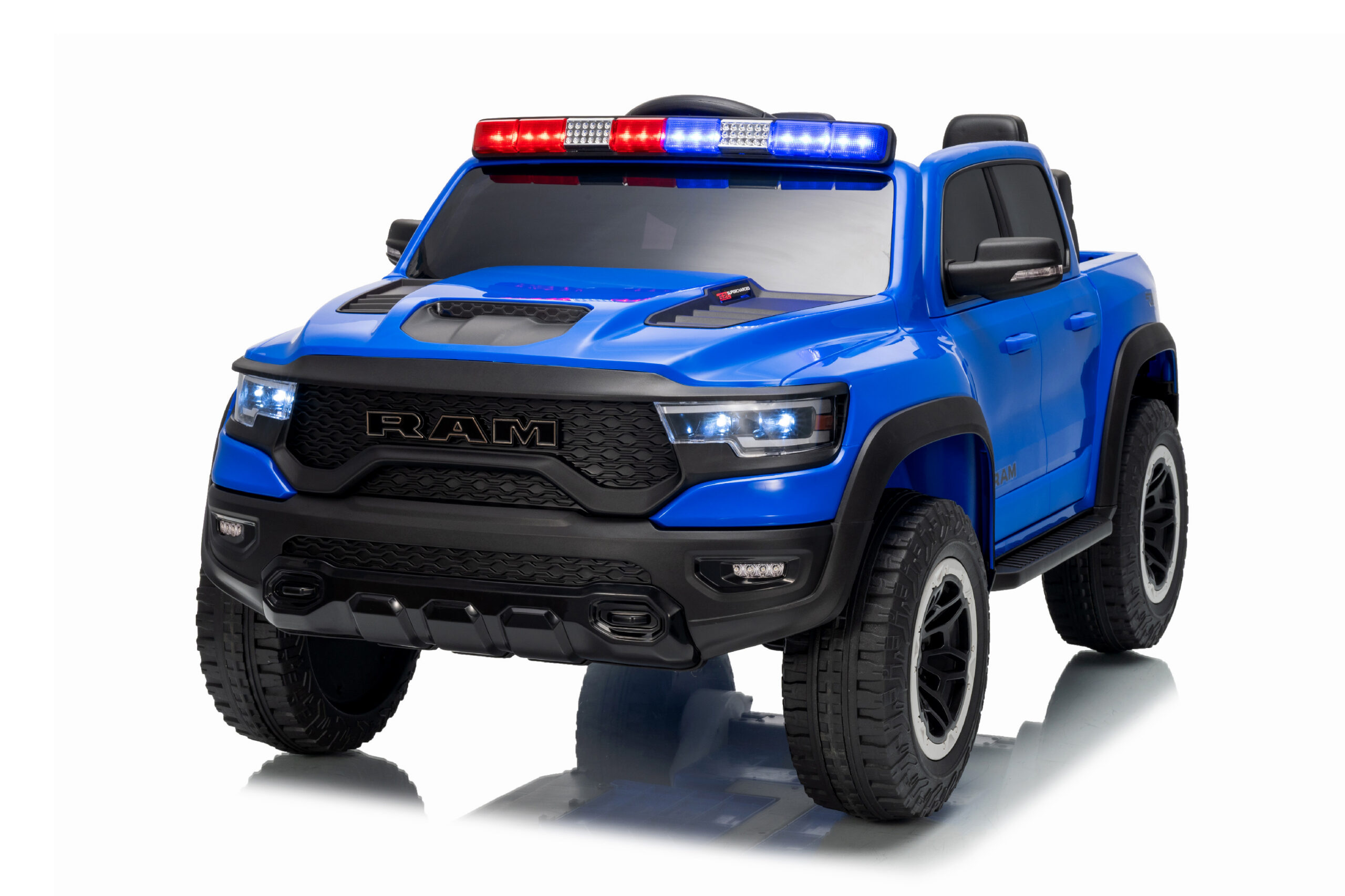 Mamido Elektrické autíčko Dodge Ram modré s majáky 4x4 | 12V10Ah