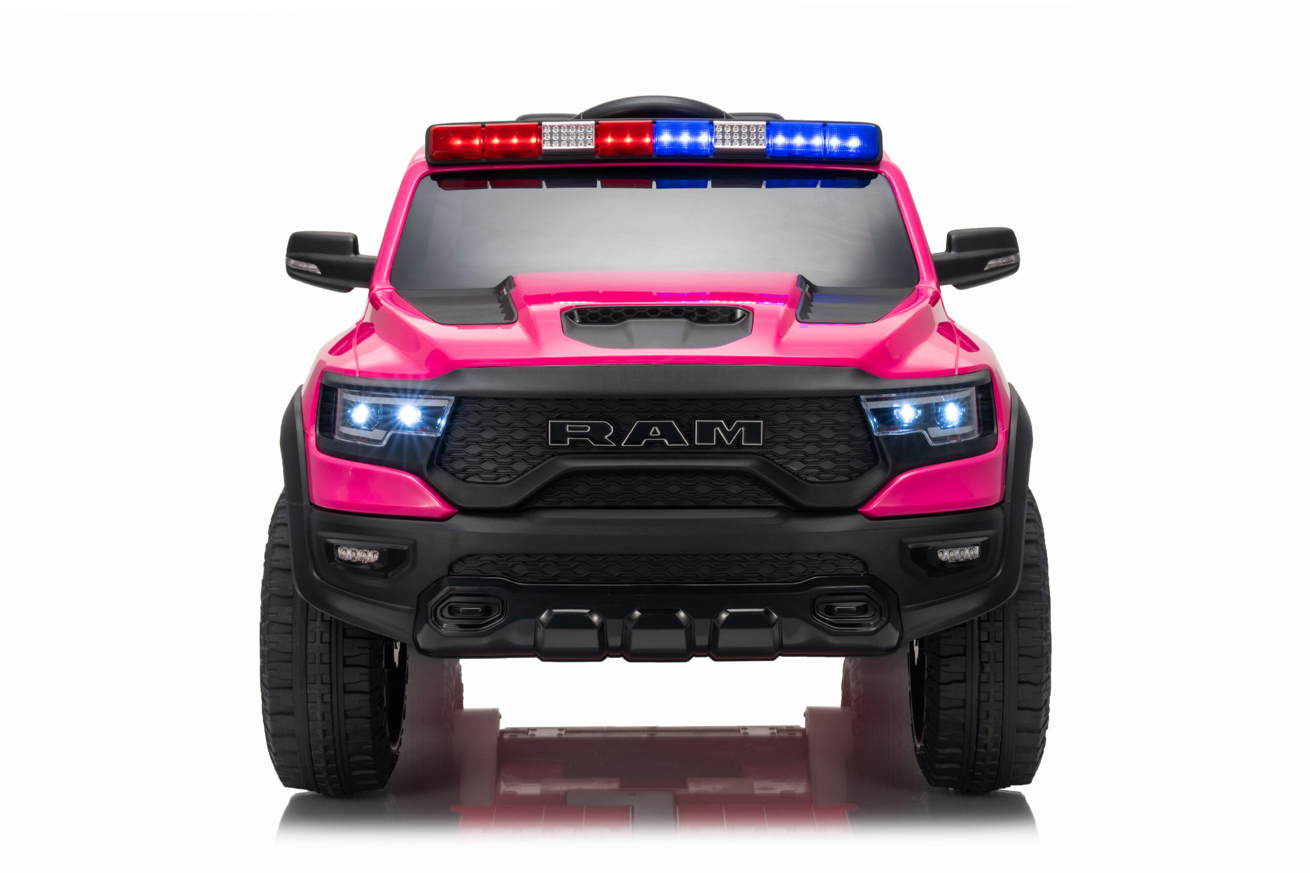 Mamido Elektrické autíčko Dodge Ram růžové s majáky 4x4 | 12V10Ah - Obrázek 2