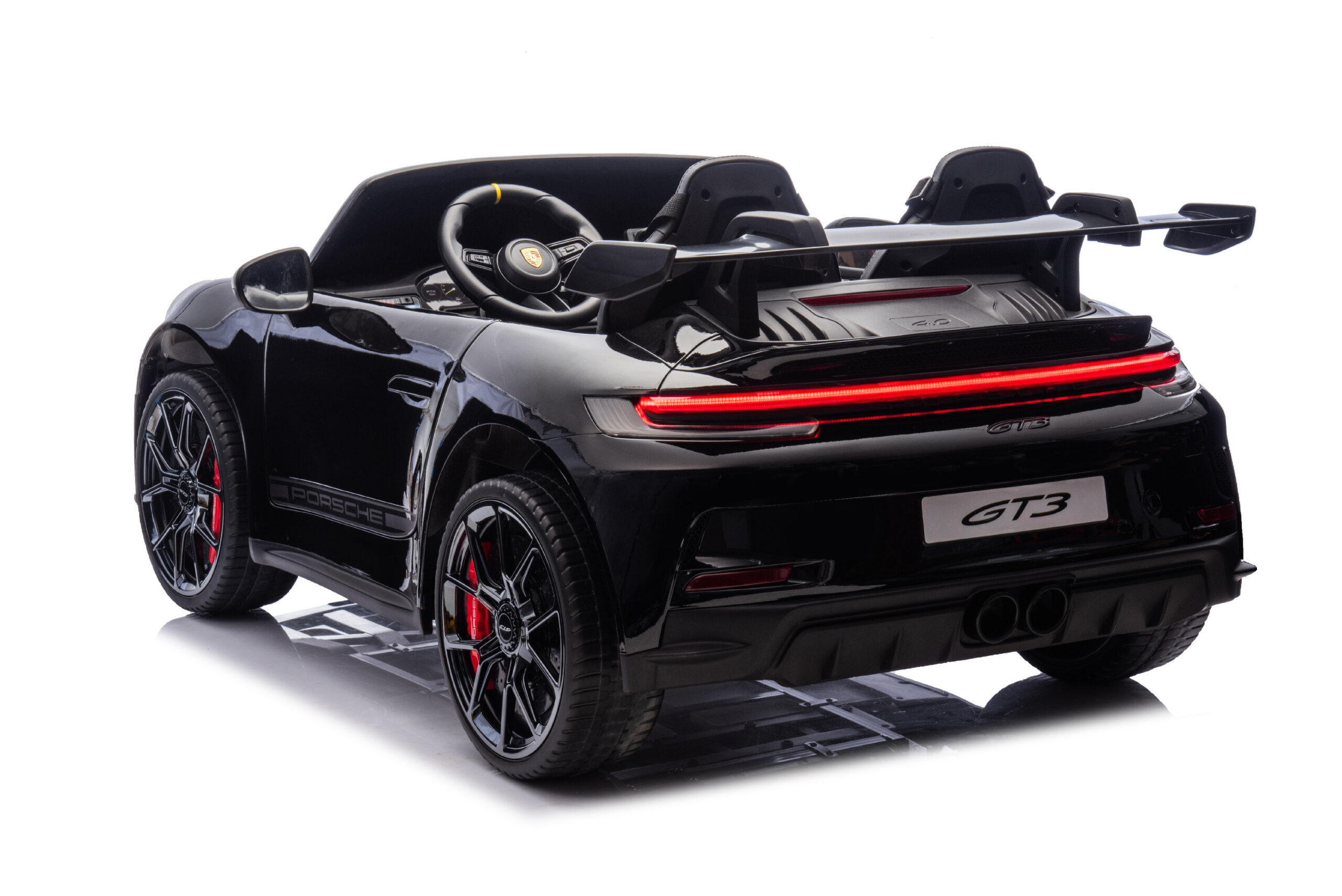 Mamido Elektrické autíčko Porsche 911 GT3 XXL | 24V14Ah | 12km/h | Nafukovací kola | 2x320W | Pro 2 děti | Lakované černé - Obrázek 2