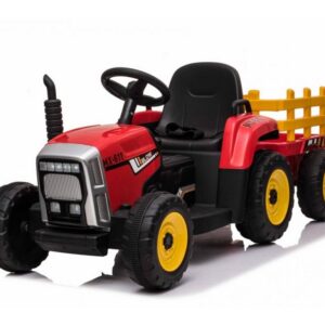 Mamido Elektrický traktor s vlečkou Blow červený
