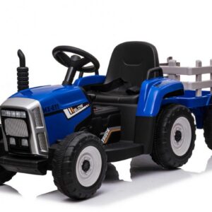 Mamido Elektrický traktor s vlečkou Blow modrý