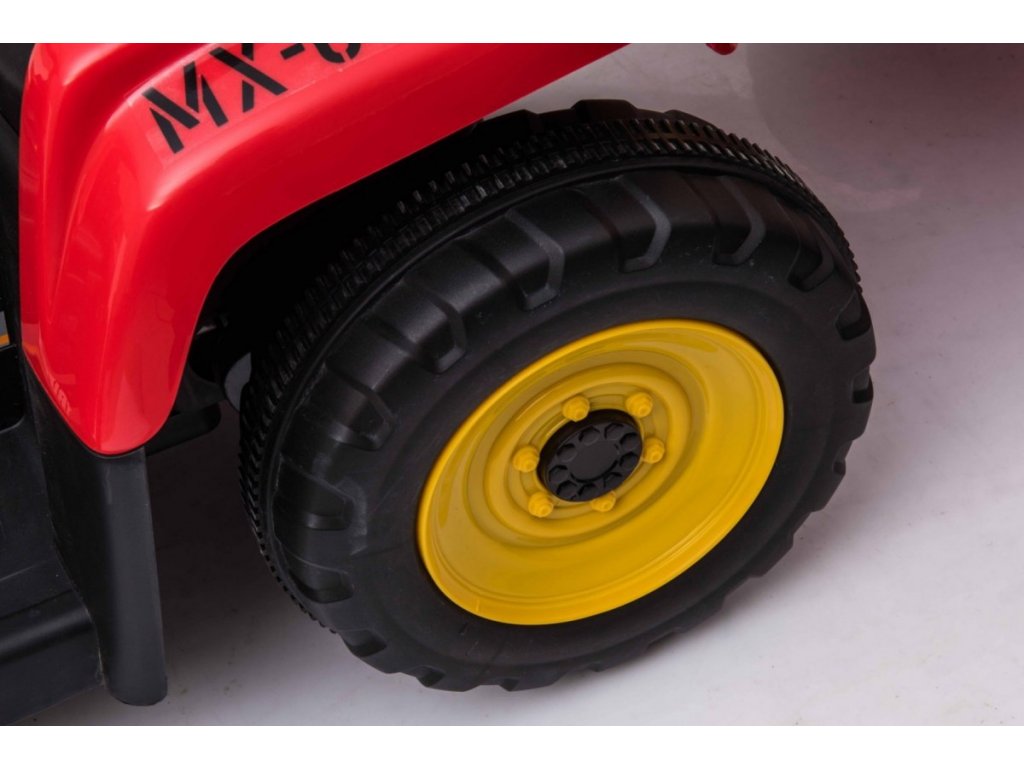 Mamido Elektrický traktor s vlečkou T2 červený 12V7Ah EVA kola - Obrázek 2