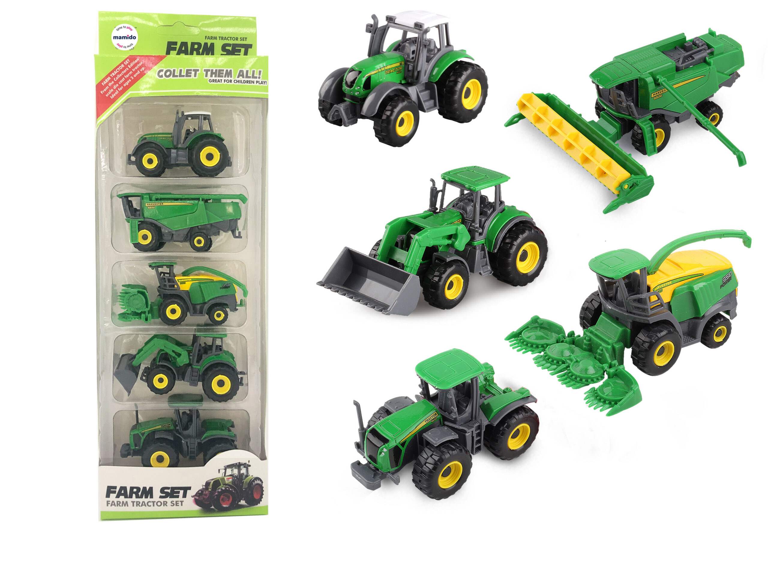 Mamido Farmářský set pěti kovových zemědělských strojů