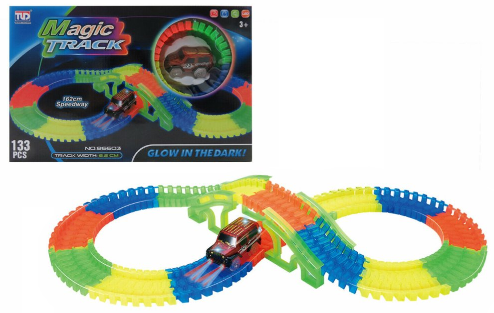 Mamido Magic Track svítící autodráha 133 dílů