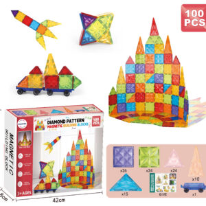 Mamido Magnetická stavebnice 100 dílů Diamond Pattern MT1162