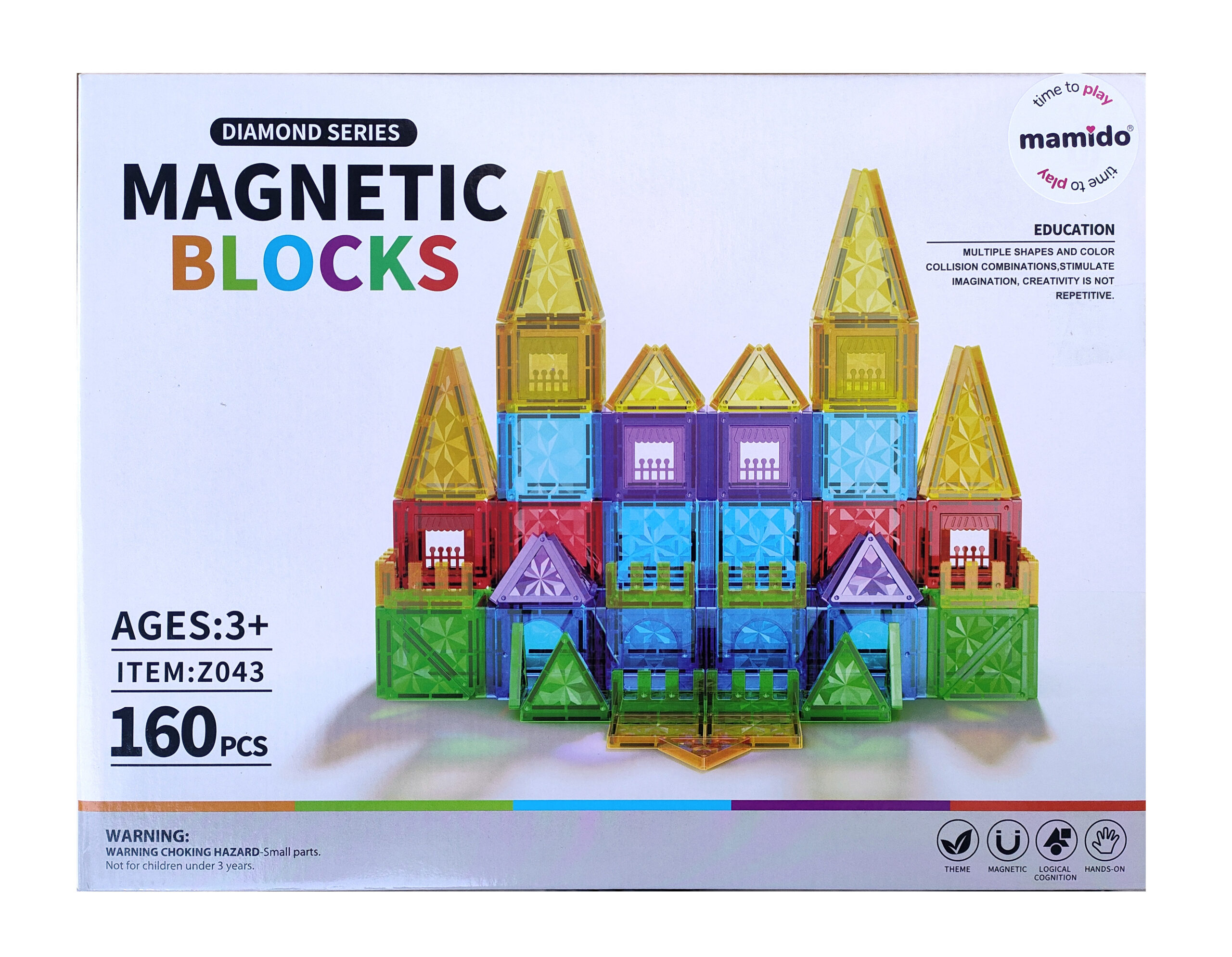 Mamido Magnetická stavebnice 160 dílů Rainbow XL - Obrázek 2