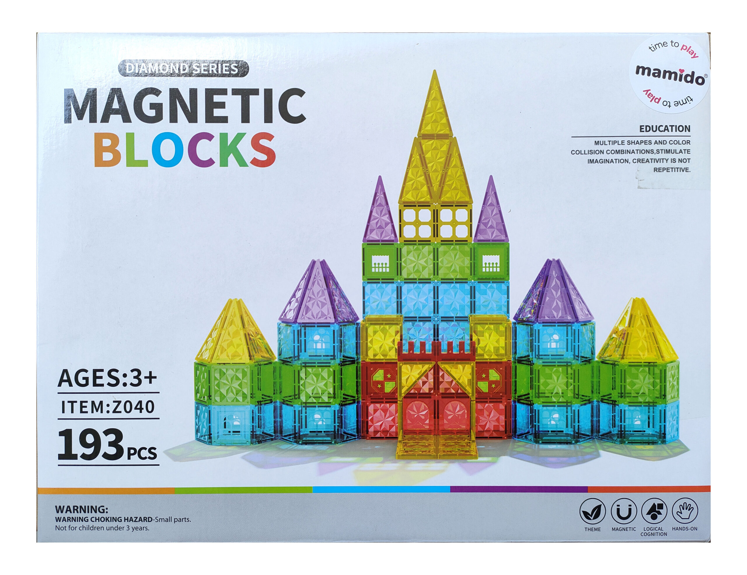Mamido Magnetická stavebnice 193 dílů Rainbow XXL - Obrázek 2