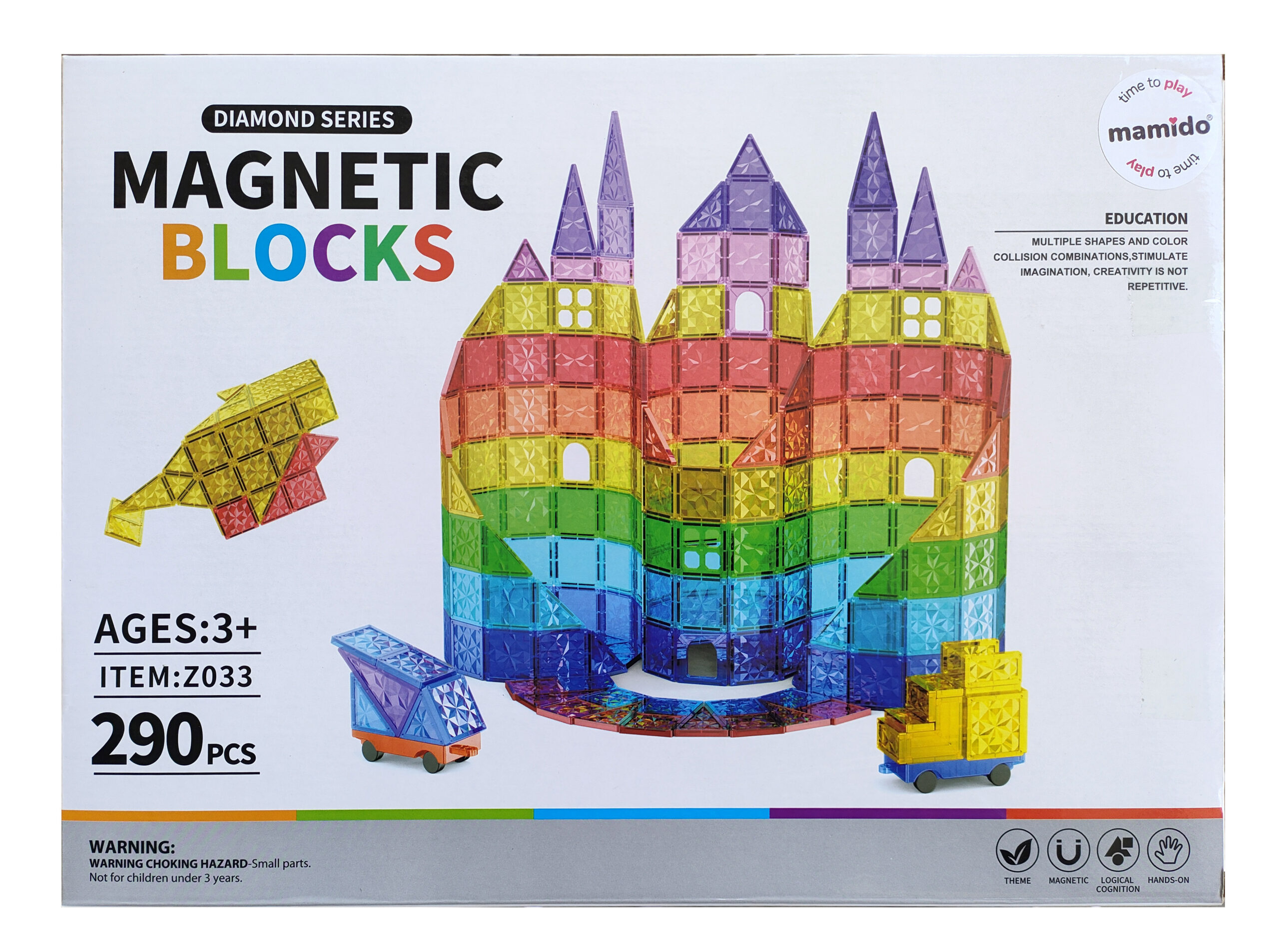 Mamido Magnetická stavebnice 290 dílů Rainbow ULTRA XXL - Obrázek 2