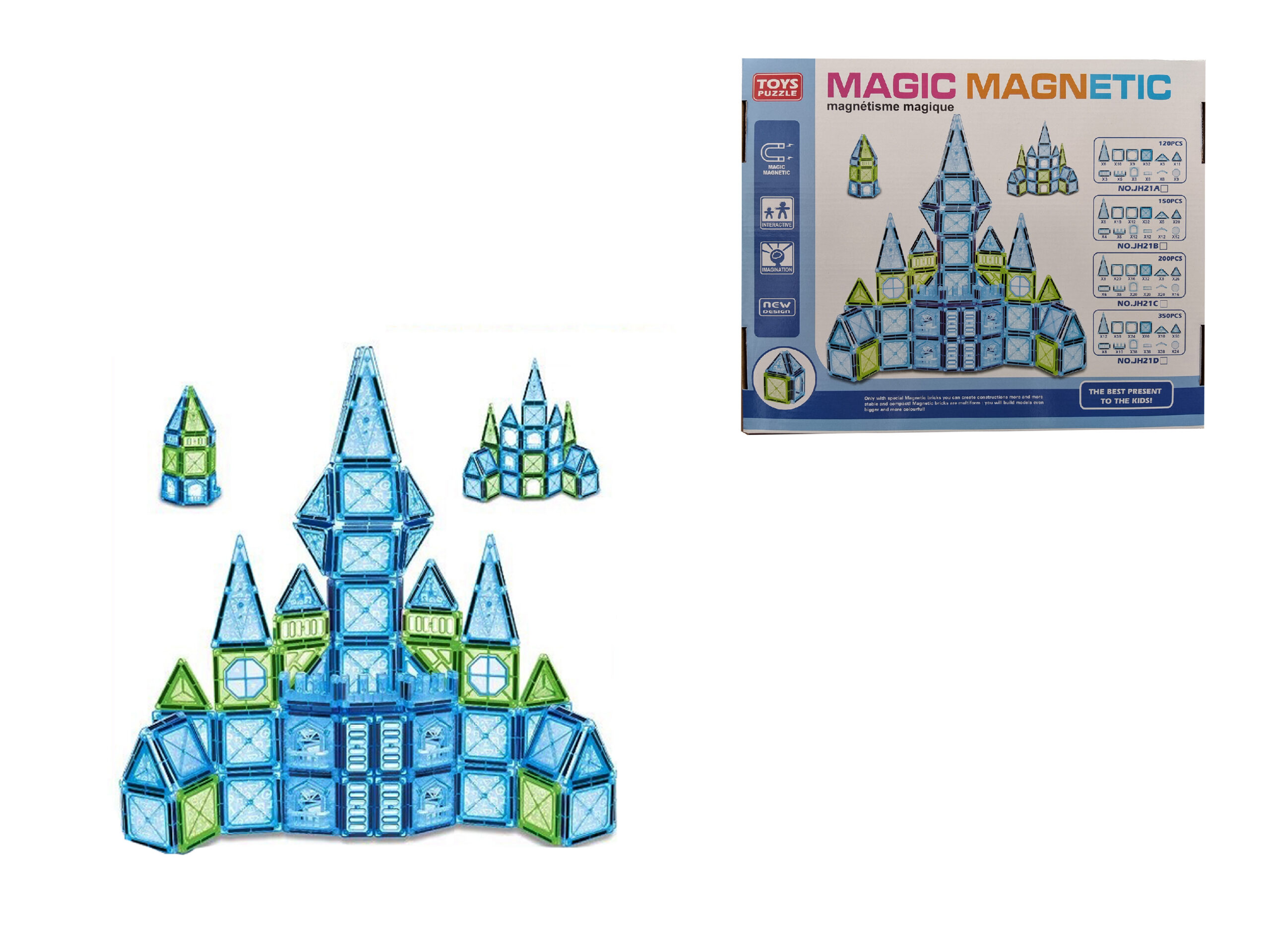 Mamido Magnetická stavebnice Magic frozen 200 dílů