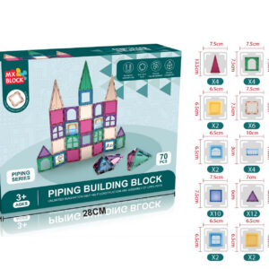 Mamido Magnetická stavebnice Piping building blocks 70 dílů