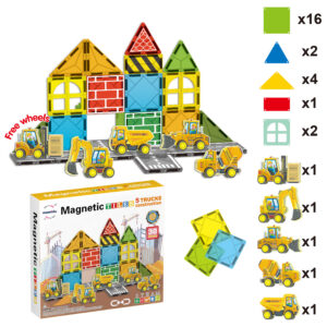 Mamido Magnetická stavebnice dopravní město 30 dílů
