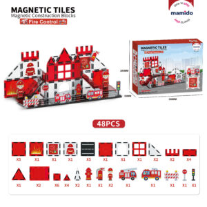 Mamido Magnetická stavebnice hasiči 48 dílů