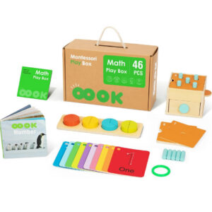 Mamido Montessori Matematický Box XXL 46ks Geometrické Tvary Barvy Čísla