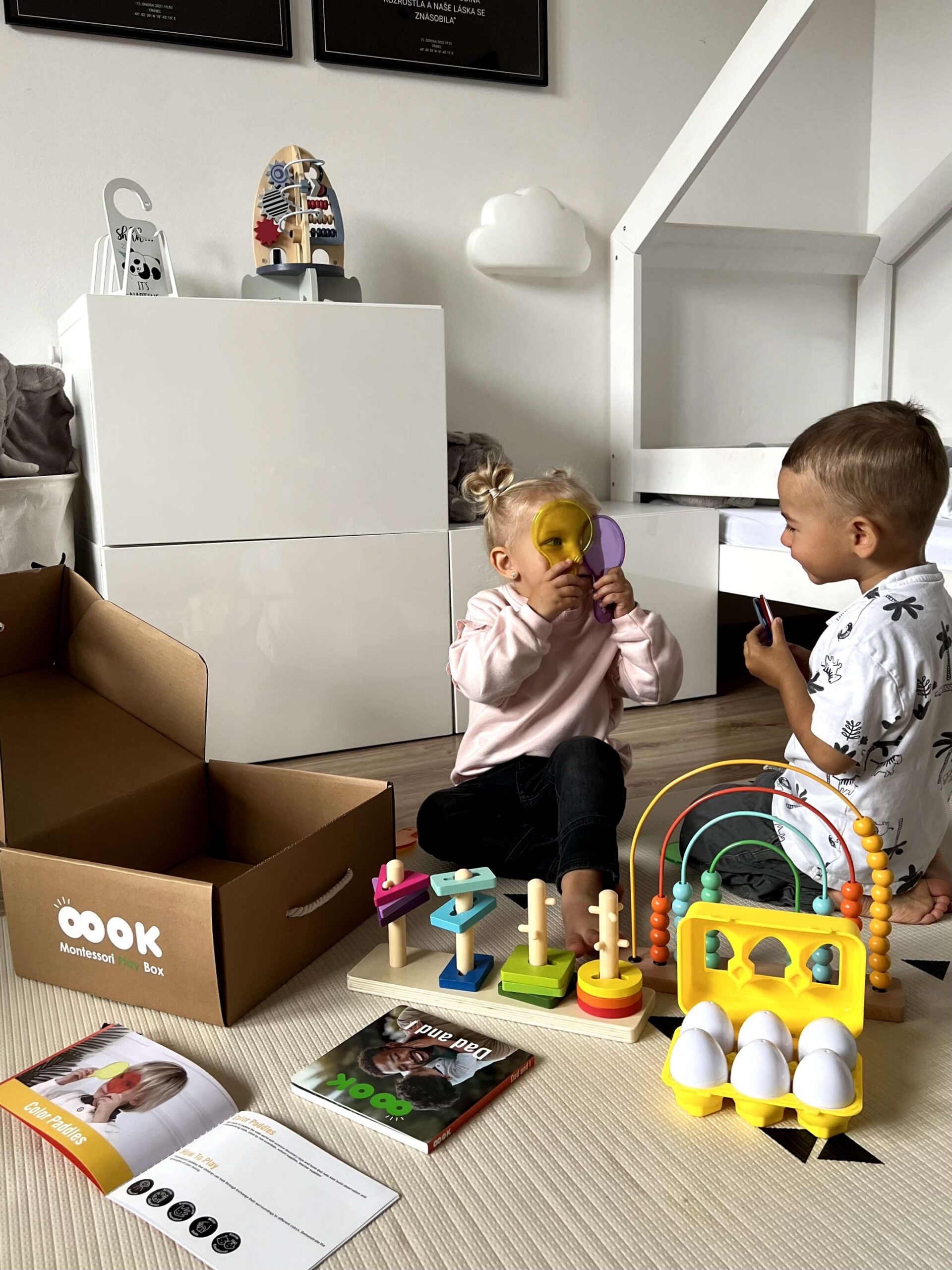 Mamido Montessori box XXL 44ks Geometrické Tvary Barvy 25-30 měsíců - Obrázek 2