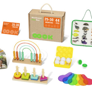Mamido Montessori box XXL 44ks Geometrické Tvary Barvy 25-30 měsíců