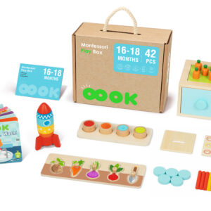 Mamido Montessori box XXL 6v1 42ks pro děti od 16 měsíců Naučné Motorické