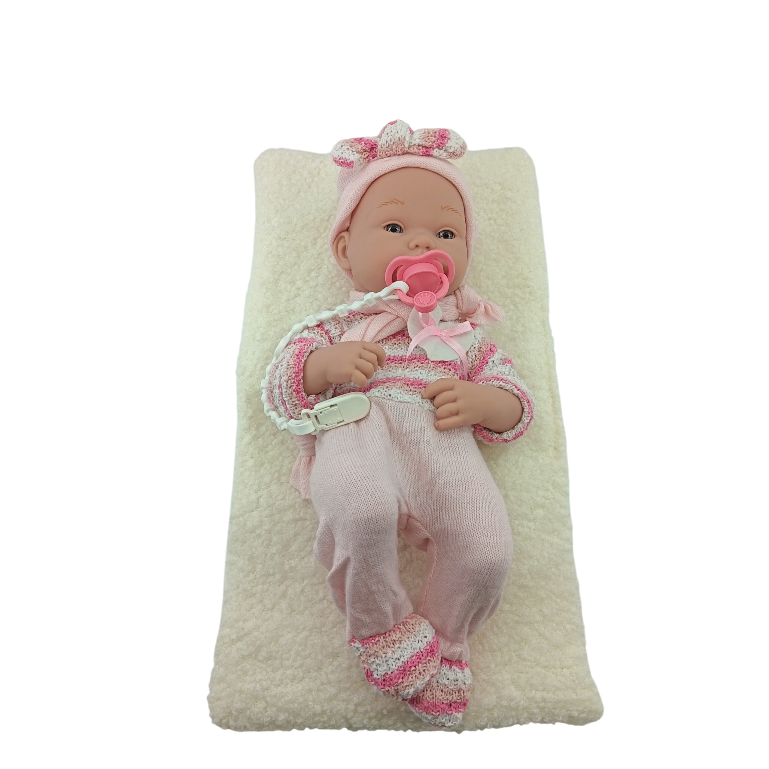Mamido Panenka miminko v růžovém svetru s dudlíkem 35 cm - Obrázek 2