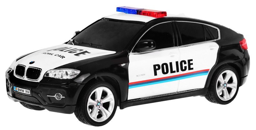 Mamido Policejní autíčko na dálkové ovládání R/C BMW X6 1:24 Barva: Černá - Obrázek 2
